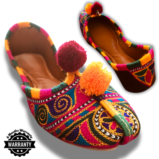 Traditional Punjabi Khussa - Handcrafted Colorful Juttis