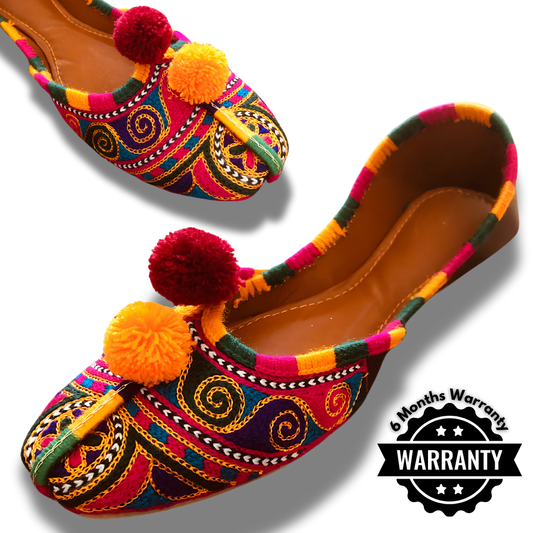 Traditional Punjabi Khussa - Handcrafted Colorful Juttis